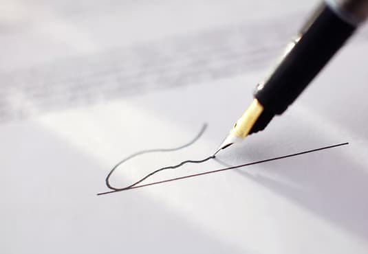 Firma de documento